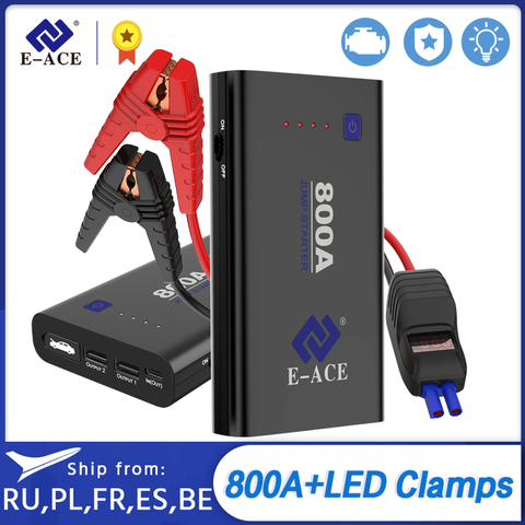 E-ACE Car Jump Starter Battery Power Bank 800A 12V Emergency Portable Booster Battery Starting Device Booster With USB ► Photo 1/6