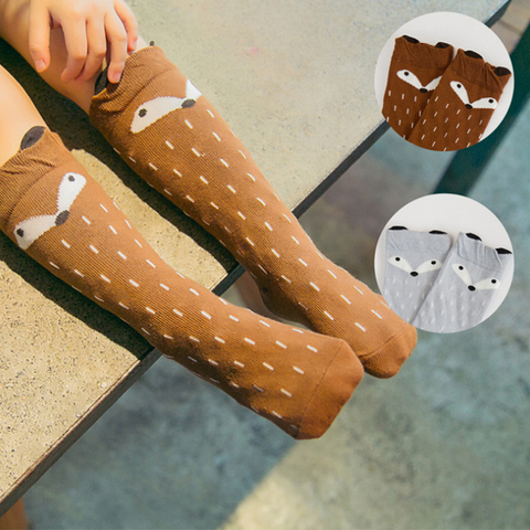 Baby Cartoon Fox Girls Leg Warmer Cotton Cute Knee Socks Kid Clothing Unisex Toddler Socks ► Photo 1/4