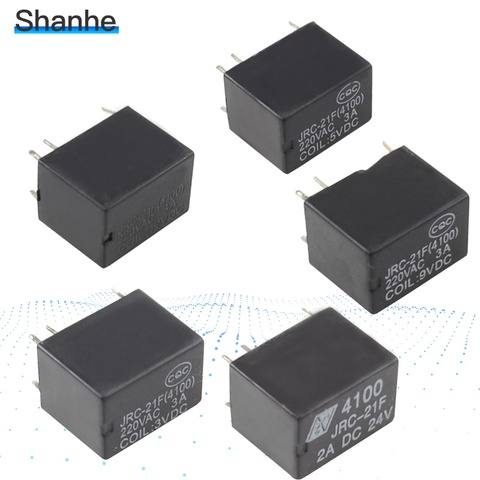 5pcs Miniature PCB relay  6 pins mini relay DC 3V 5V 9V 12V 24V JRC-21F 4100 relay switch ► Photo 1/6