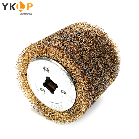 Stainless Steel Wire Brush Wheel Wood Open Paint Polishing Deburring Wheel for Electric Striping Machine 1Pc ► Photo 1/6