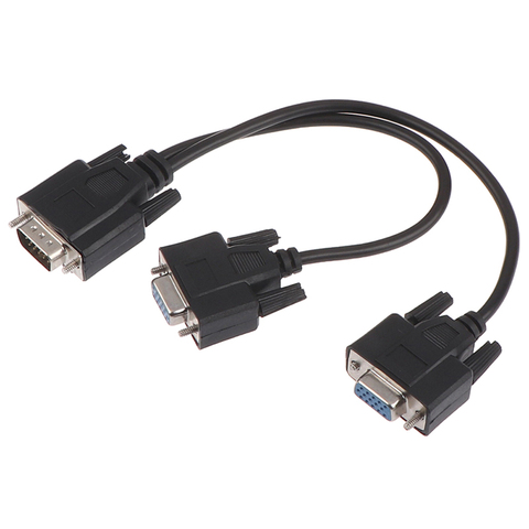 2022 NEW 15Pin VGA Male To 2 Vga Svga Female Adapter Splitter Video Monitor Cable ► Photo 1/5