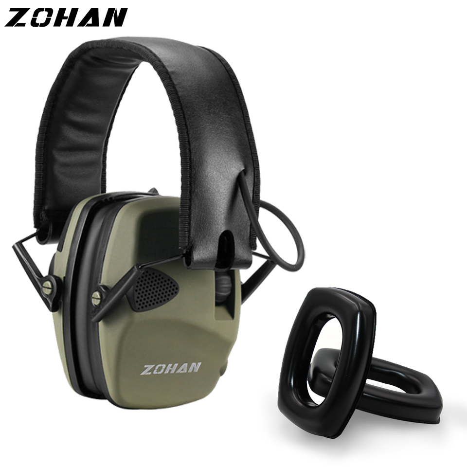 ZOHAN Electronic Earmuff NRR22DB Hunting Earmuffs Tactical Shooting
