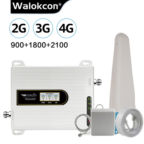 2022 New Upgrade Cellular Amplifier GSM Repeater 2g 3g 4g GSM 900 4G LTE 1800 3G UMTS WCDMA 2100 MHz Mobile Signal Booster 70dB@ ► Photo 1/6