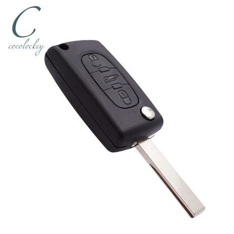 1pcs for PEUGEOT 207 307cc 308 407 SW 3 Button Remote Flip Key Fob Case Shell Cover HU83 Car  Stylings NO LOGO Cocolockey ► Photo 1/6