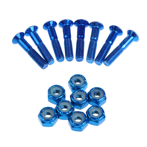 8 pieces Sturdy Replace Skateboard Truck Hardware Set Longboard Screws Bolts ► Photo 1/6