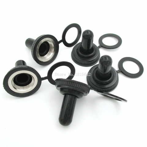 5PCS/LOT Toggle Switch Waterproof Rubber Resistance Cover Dust Cap Boot Black Tarpaulin 12MM ► Photo 1/4