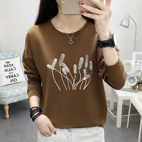 Sudadera Mujer 2022 Spring Plus Size Sweatshirt Women Cartoon Character Embroidery Winter Pullover Fall Clothes Womens Clothing ► Photo 1/6