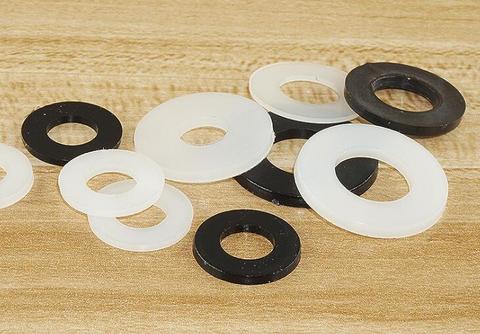 25-100pcs M2 M2.5 M3 M4 M5 M6 M8 M10 M12 White Black Plastic Washer Nylon Washer Flat Washer Plane Spacer Insulation Gasket Ring ► Photo 1/3