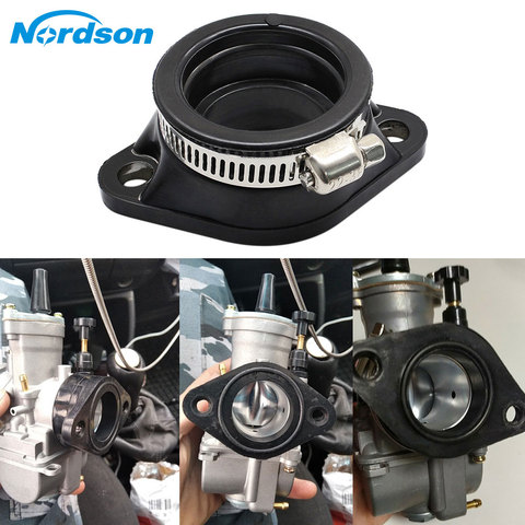 Nordson Motorcycle Pit Dirt Bike Carburetor Rubber Adapter Inlet Intake Pipe For MIKUNI VM24 OKO KEIHIN PE28 28mm 30mm ► Photo 1/6