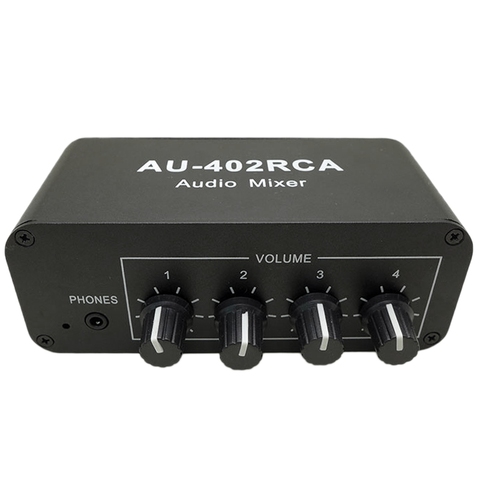 Multi-Source RCA Mixer Stereo o Reverberator o Switch Switcher 4 Input 2 Output Driver Headphone Volume Control ► Photo 1/6