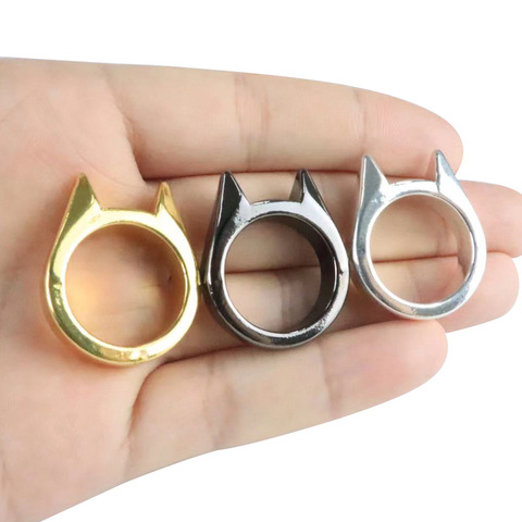 Buy Online Self Defense Ring Personal Defense Weapons Men Women Survival Protection Finger Ring Safety Tool Stainless Steel Alitools
