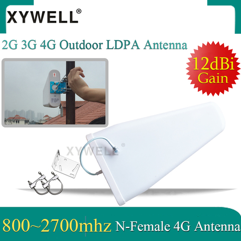 XYWELL 2G 3G 4G Antenna12dBi High Gain 800-2700mhz Outdoor LPDA Yagi Antenna for 3G 4G GSM Cell Phone Signal Booster Repeater ► Photo 1/3