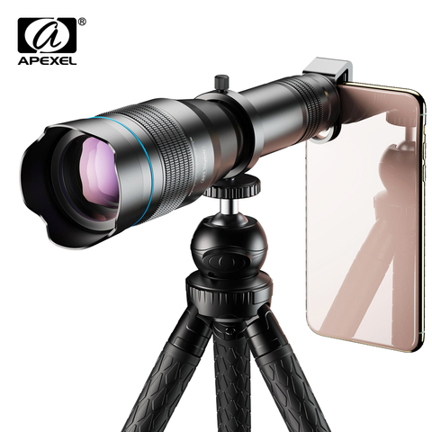 APEXEL Optional HD 60X metal telescope telephoto lens monocular mobile lens+ extendable tripod for iPhone Huawei all Smartphones ► Photo 1/6