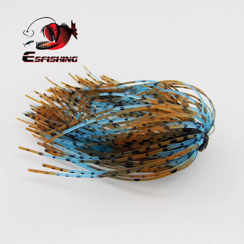 KESFISHING Silicon Skirt 5pcs Soft lure Hook Lead Jig Head Fishing Hooks Metal Jig ► Photo 1/6