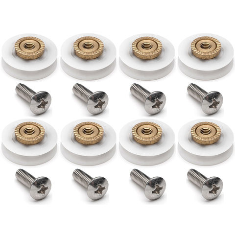 8 Pieces V Grooved 19MM Wheel Dia Shower Door Wheel Runner Roller ► Photo 1/6