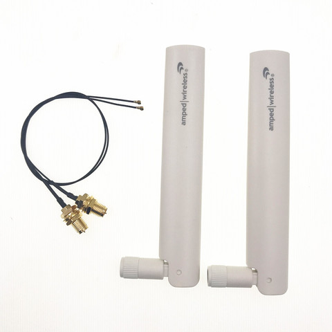 2 x 5dBi Dual Band IPEX MHF4 U.fl RP-SMA Wifi Antenna Set for Intel 9560 9260 8265 8260 AX200 AX201 NGFF M.2 Card ► Photo 1/5