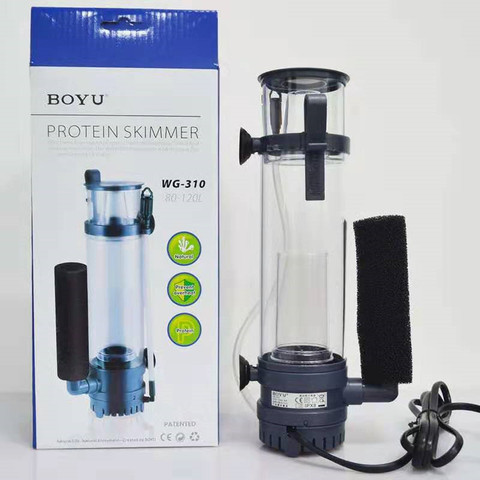 BOYU Protein Skimmer WG-310 WG310 8W 220-240V for 80-120L with pump marine fresh aquarium ► Photo 1/2