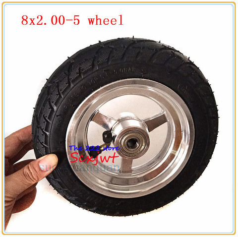 Modified Rear inflatable wheel for Modified KUGOO S1 S2 S3 electric scooter Rear hub and tires 8x2.00-5 tire tubeless wheel ► Photo 1/6