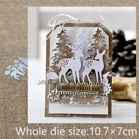 New Design Craft Metal Cutting Die die cuts Snowflake tree fawn decoration scrapbook Album Paper Card Craft Embossing die cuts ► Photo 1/1