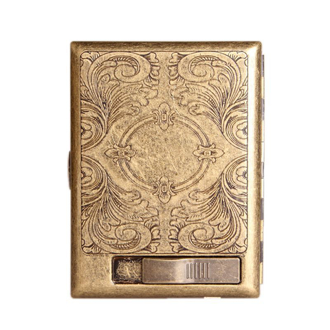 8mm Cigarette Metal Cigarette Smoking Case Box With USB Recharge Lighter ► Photo 1/6