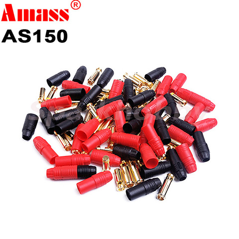 1PC AMASS AS150 7mm Banana Plug 7mm Male and Female Gold Plated High Current Red Balck connector for RC High Voltage Battery ► Photo 1/6