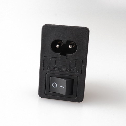 LZ-8-F3 C8 with black switch fuse snap-in type power socket switch 4pin black rocker switch ► Photo 1/6