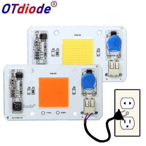 LED 50W COB Bulb Smart IC AC 220V Driver White Warm Cool Full Spectrum Spotlight Floodlight Flip chip lamp tube DIY ► Photo 1/6