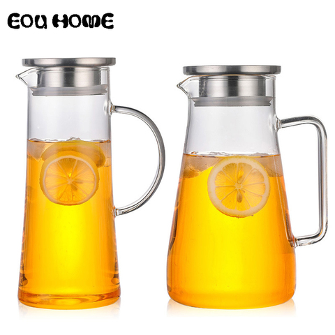 1000/1500ml Large Capacity Borosilicate Glass Teapots Transparent Explosion-proof Heat Water Bottles Coffee Juice Drink Kettle ► Photo 1/6