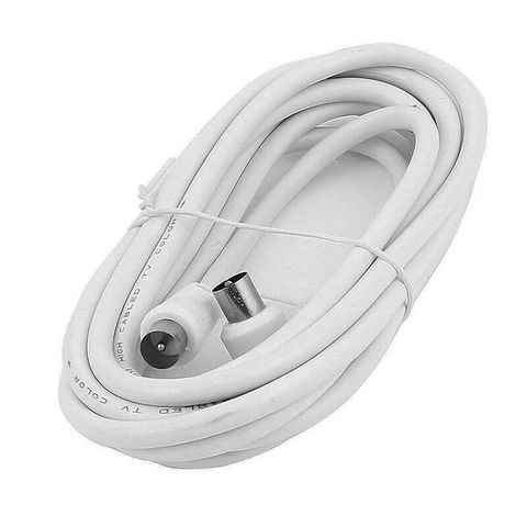 1pc RF Single Coax Cable TV RF Cable 1m 1.5m 2m RCA Coaxial Antenna Aerial Lead Cable Male To Male White ► Photo 1/6