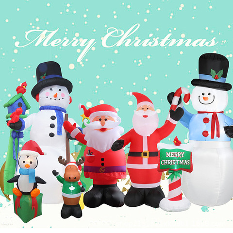 Inflatable Christmas Decor Giant Inflatable Snowman Family Lovely Santa Clause Model Home Garden Decoration Xmas Outdoor Toys ► Photo 1/6