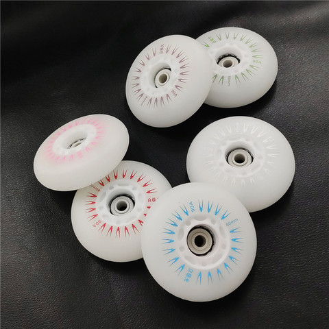 Fast Shipping in 3 days 8pcs Skating Wheel LED Flash Roller Skates Wheels 72mm 76mm 80mm Slalom FSK Tyre ► Photo 1/6