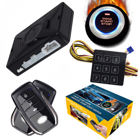 cardot Smart push Start Stop engine Keyless Entry system best Car Alarms remote engine start auto car alarm system ► Photo 1/6