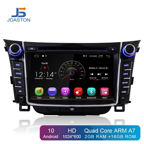 JDASTON Android 10.0 Car DVD Player For Hyundai I30 Elantra GT 2012-2017 Multimedia GPS Navigation 2 Din Car Radio Audio Stereo ► Photo 1/6