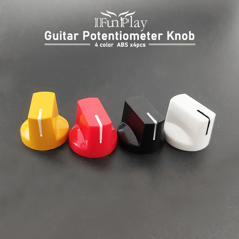 4Pcs Colorful ABS Flat Head Guitar Pedal Guitar AMP Knob Electric Guitar Pot Potentiometer Knobs Guitar Parts ► Photo 1/6