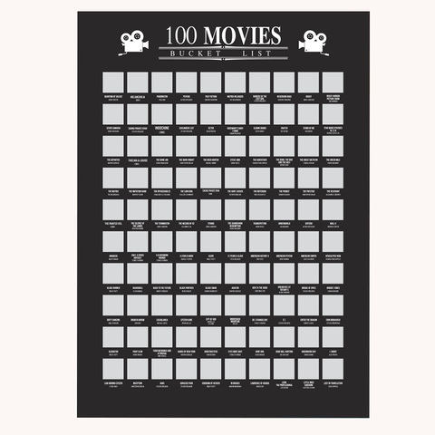 100 Movie Scratch Off Poster Must To See Movies Top Films Of All Time Bucket List For Couple Gift Unframed Decor Home Wallpaper ► Photo 1/4