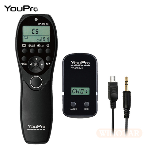 YouPro YP-870 II MC-DC2 Wireless Shutter Timer Release Remote control for Nikon D750 D7200 D7100 D5500 D5300 D3300 D3100 P7700 ► Photo 1/6