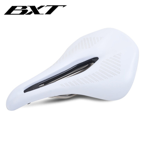 BXT Bicycle Saddle Seat for Mountain Road Bike Comfortable Leather MTB Bike Saddle Seat Breathable Soft Cushion Racing Seat ► Photo 1/6