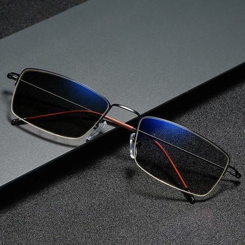 Sun Conversion Photochromic Sunglasses Reading Glasses New Design Discoloration Reading Glasses Business Titanium Alloy Glasses ► Photo 1/4