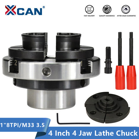 XCAN 4 Inch Wood Lathe Chuck Thread 1