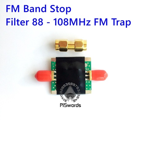 Easy version Broadcast FM Band Stop Filter  88 - 138 MHz FM Trap PCBA board for SDR rtl std hackrf bandstop  piswords ► Photo 1/2