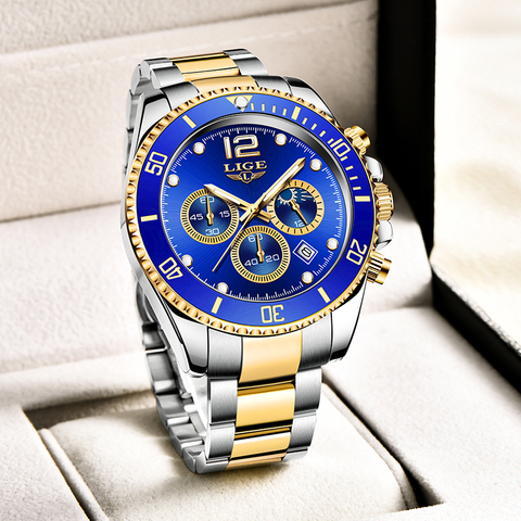 2022 LIGE Top Brand Luxury Fashion Diver Men Watch Waterproof Date Clocks Sport Watches Mens Quartz Wristwatch Relogio Masculino ► Photo 1/6