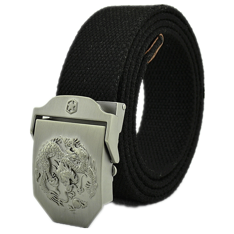 Tactical Belt for men Military Canvas body Width 3.8cm Designers high quality 2022 Fashion brand Oriental dragon Male waist tape ► Photo 1/6
