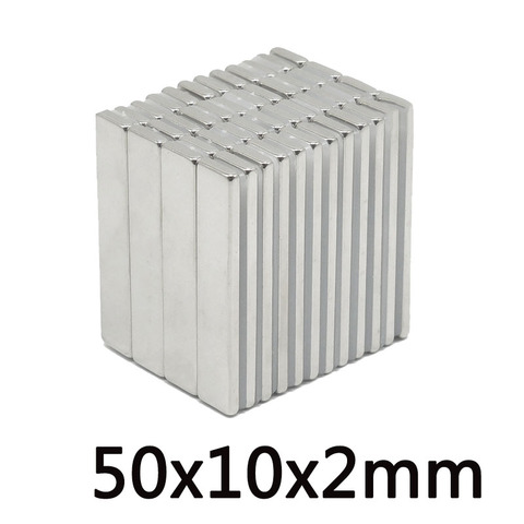 5~200PCS 50x10x2 N35 Strong Rare Earth Magnet Thickness 2mm Block Rectangular Neodymium Magnets 50x10x2mm Strip Magnetic 50*10*2 ► Photo 1/3