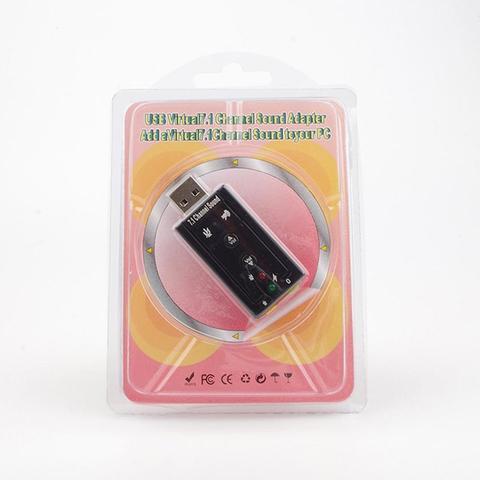 Usb Sound Card 7.1 Channel Usb External Sound Card 3D Surround Sound With Button Control Sound Card ► Photo 1/6