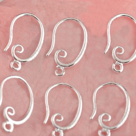 Free Shipping Wholesale 50pcs 925 Sterling Silver Hook Earring Earwire DIY Jewelry Finding Accessories ► Photo 1/3