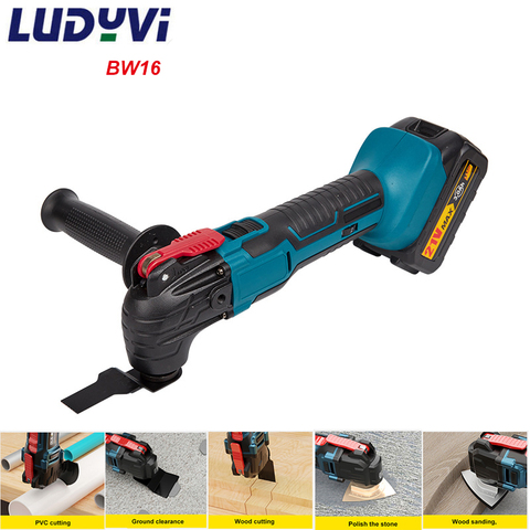 Cordless Oscillating Multi Tools 6-Speed 21V 3.0A Batteries Electric Trimmer Saw Renovator Power Tools For Woodworking ► Photo 1/6