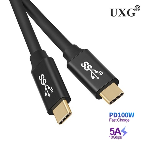 USB C Cable 3.2 Gen2 for VR Oculus Quest Type C PD 100W 4K Video Compatible Thunderbolt 3 for Macbook Pro Samsung S10 huawei 3m ► Photo 1/2