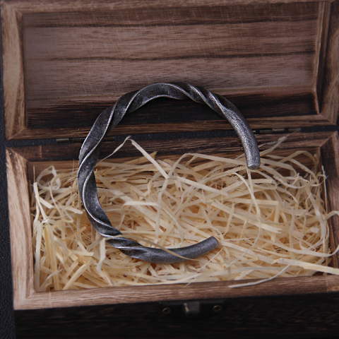 New Arrival Iron color Vikings Bangle with wooden box as gift style 2 ► Photo 1/6