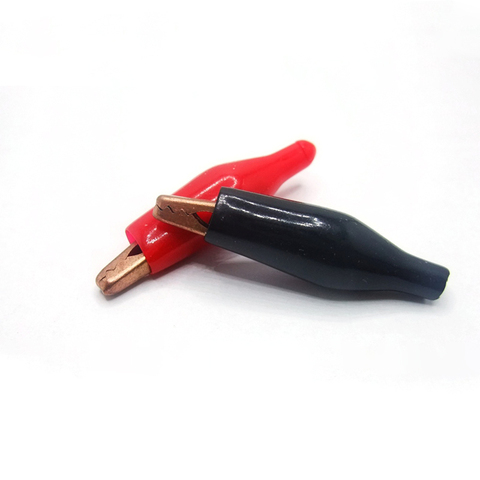 20pcs28MM Metal Alligator Clip G98 Crocodile Electrical Clamp Testing Probe Meter Black Red with Plastic Boot Car Auto Battery ► Photo 1/3