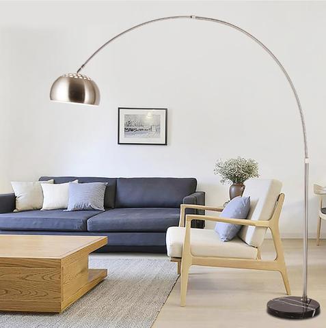 Stainless steel floor lamp Living room lamp Nordic lighting creative simple LED remote control fishing lamp vertical floor lamp ► Photo 1/5